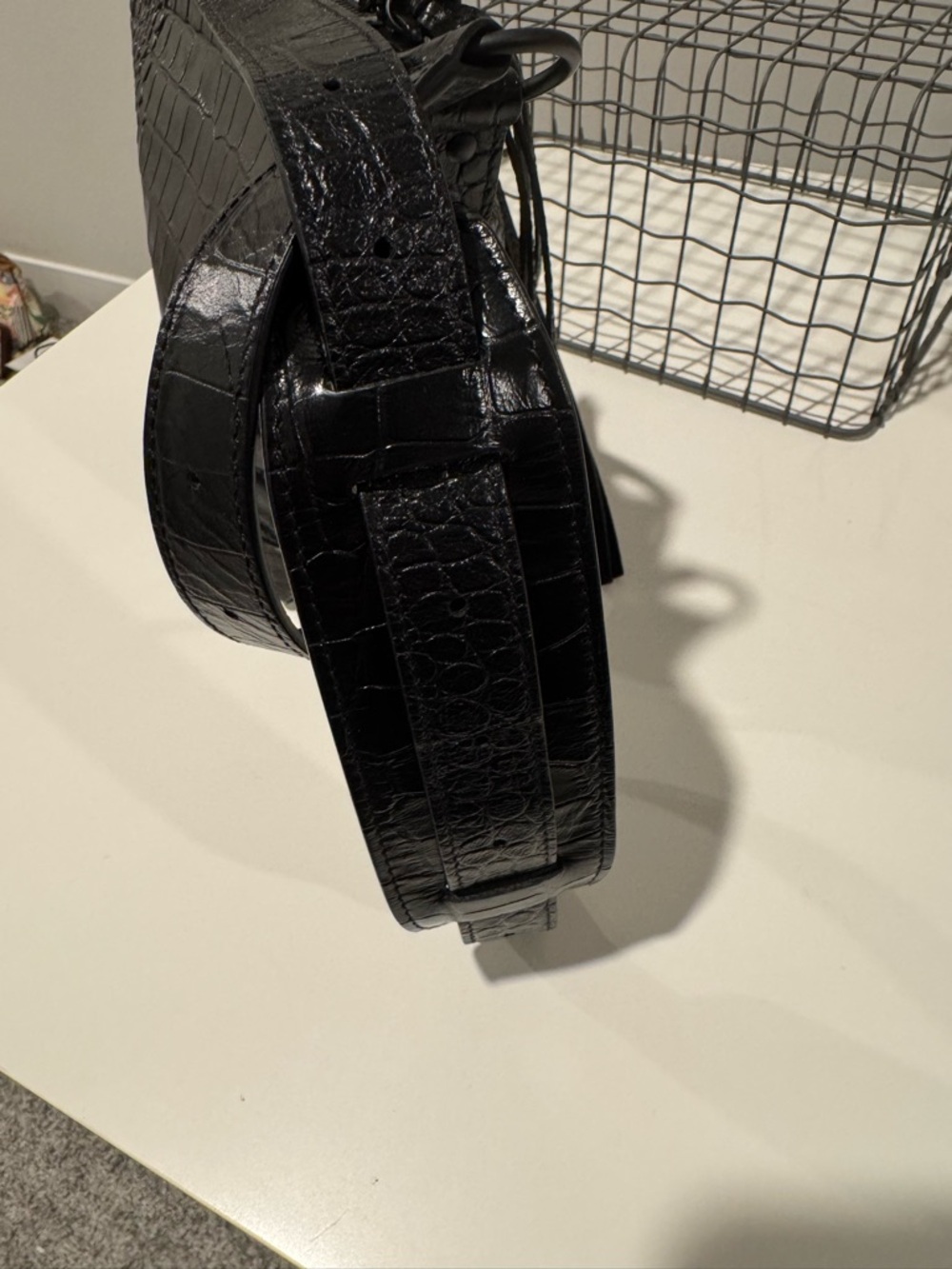 Balenciaga Neo Classic XS Croc-Embossed Leather Hobo - Picture 4 of 7